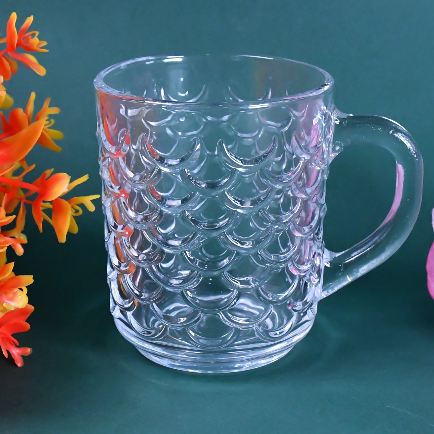 Glass Coffee & Tea Cup / Mug With Handle, Water glass (6 pcs Set / 225 ML) Glass Coffee & Tea Cup / Mug With Handle, Water glass (6 pcs Set / 225 ML)